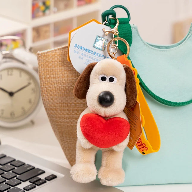 High Quality With Tag Wallace&Gromit Key Chain Gromit Plush Toy Bag Pendant Keychain Kawaii Cute Key Chain Car Key Decor Gift