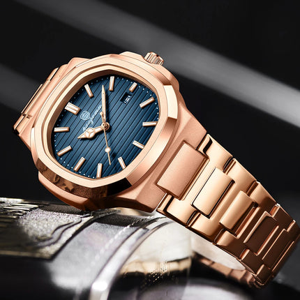 2025 New For Men Fashion Brand Male Watch Waterproof Luminous Stainless Steel Watches  Date Week Casual Quartz Men's Clock Reloj