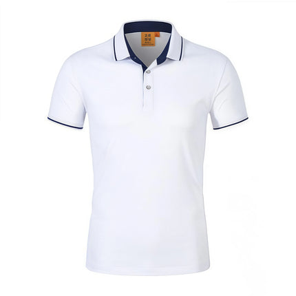 Ice Silk Short Sleeve T-Shirt Summer Work Uniform Logo Printed  Team Culture Polo Shirt  Fashion for Men and Women