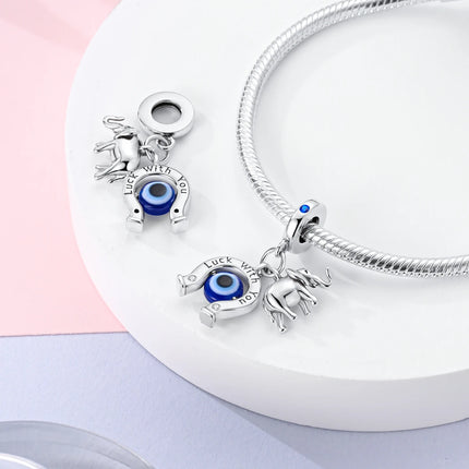 Charm Silver 925 Beads Blue Series Fit Bracelet Charms DIY Original Fashion  Pendants For Jewelry Maing