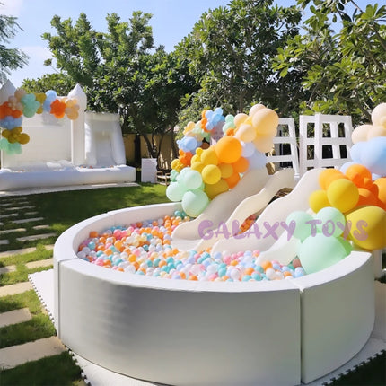 Pastel Color Kids' Amusement Ride for Soft Play Areas & Event Rentals Soft Play Rotating Carousel Toddler Ride-On Toy for Event
