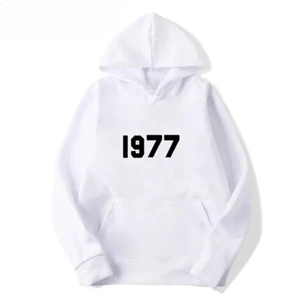 1977 Edition Trendy Hooded Sweatshirt - Popular Hip-Hop Streetwear - Simple Style - Intense Best-Selling Sporty Spring/Autumn