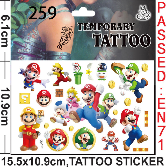 Super Mario Theme Birthday Party Supplies - Favors Gifts Stamps Bracelets Stickers Gift Bag Pinata Fillers Christmas Decoration