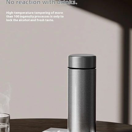 Pure Titanium Insulated Cup Men And Women'S Water Cup Portable Tea Cup Tea Water Separation Titanium Cup Cold Insulation Bottle