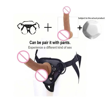 Men's Strap-on Realistic Penis Dildo Pants Anal Sex Toys for Women Men Women Gay Dildos Strapon Harness Belt Adult Games Lesbian