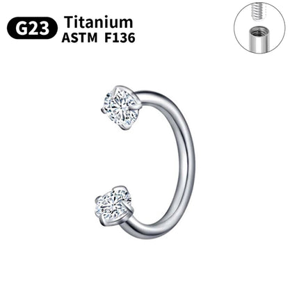 1/5/10pcs G23 Titanium Piercings Labret Stud Lip Nose piercing kit Eyebrow C rod Body Jewelry ASTM-F136 Cartilage Earring
