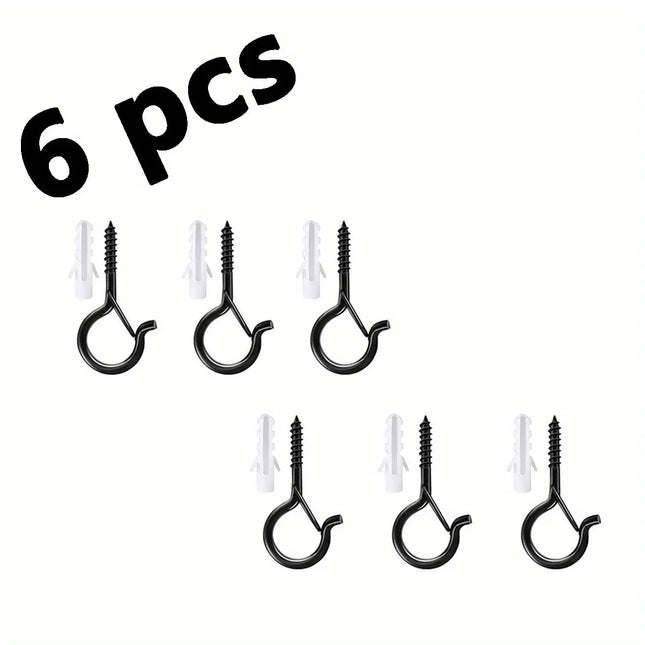 6-21PCS Hanger Hooks with Safety Buckle Windproof Screw Hooks Hanging Outdoor String Lights,Ceiling Hook Plants,Christmas Lights