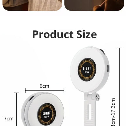Magnetic Selfie Light LED Fill Light Compatible For Magsafe,ravel, Desktop, Selfies, Video, Makeup/Photography/TikTok/Zoom Calls