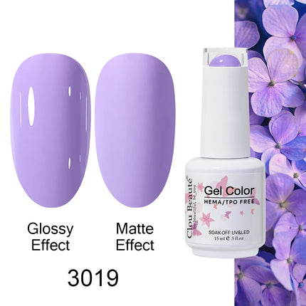 Clou Beaute 15ml HEMA TPO FREE Color Gel Nail Polish Nude Pink Red Green Collection Nail Gel Polish Glitter Soak Off UV LED Gel