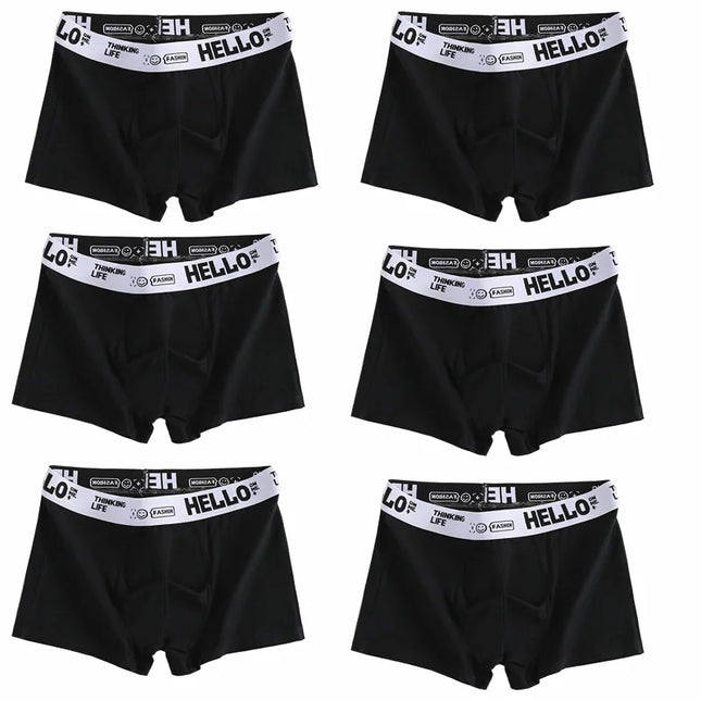6pieces Mens Underwear Men Cotton Underpants Male Pure Men Panties Shorts Breathable Boxer Shorts Comfortable Soft Plus Size