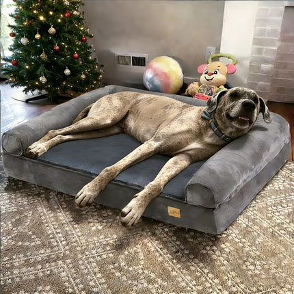 XXL XL Large Calming Dog Bed Orthopedic Memory Foam Sofa Couch Waterproof Removable Cover Plush Mat for Small Medium Large Dogs