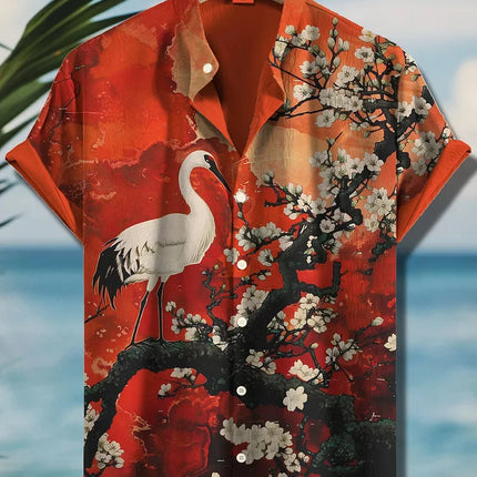 Summer Fashion New Men's Linen Hawaiian Shirt 3D Printed Shirt Short Sleeve Casual Beach Shirt Vintage Shirt