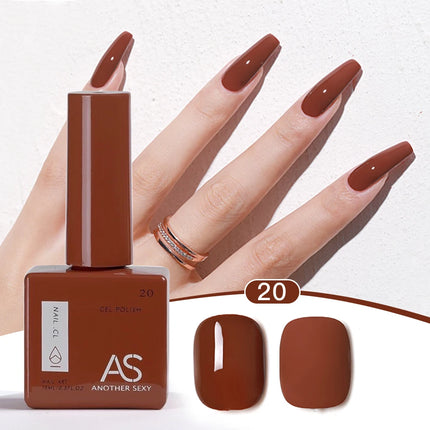 AS 1pc 15ml Bright Yellow Gel Nail Polish Starter Pure Soak Off No Wipe Nail Gel Polish Varnish Suitable For All Seasons