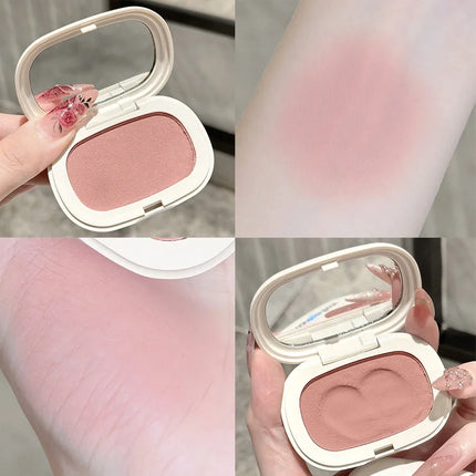 Monochrome Mud Blusher Contour Matte Natural Cheek Tint Purple Taro Low Saturation Waterproof Soft Contouring Cream Cosmetics