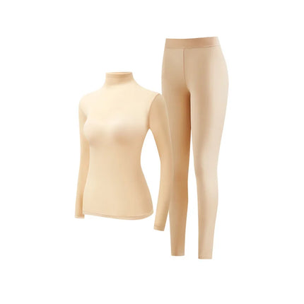 Flarixa Seamless Thermal Underwear Set Women First Layer Thermal Top Long Johns 2pcs Suit Winter Thermo Clothing Ladies Thin