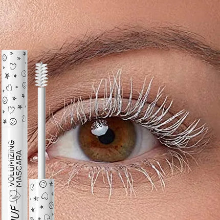 White Mascara-Thick, Lengthened, Curling Waterproof Mascara, Suitable for All Skin Types-Anti-Smudge
