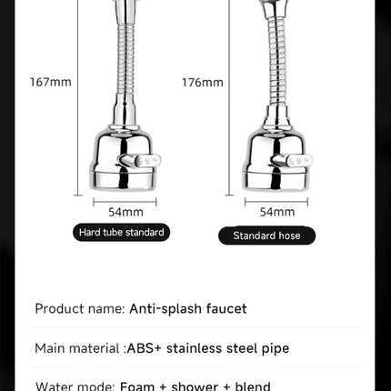 3 Modes Universal Kitchen Faucet Extenders Adapter 360° Rotation Filter Kitchen Gadgets Spray Water Saving Tap Nozzle