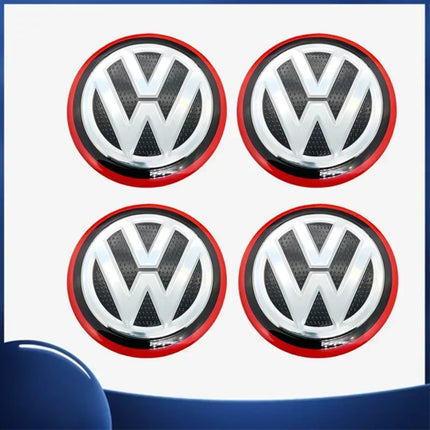 4pcs 56mm Car Wheel Center Sticker for Volkswagen VW GTI ABT Golf 5 6 Polo Passat Tiguan CC Beetle Touran Scirocco Sharan SR32
