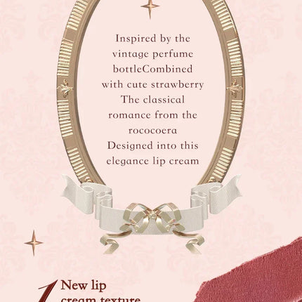 Flower Knows Strawberry Rococo Series Cloud Lip Cream Lip Gloss Long Lasting Velvet Lip Tint Lipstick for Women Cosmetic
