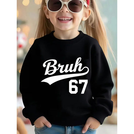 Children's Six Seven 67 Brainrot Crew Neck Hoodies Funny Sweatshirts for Boys Girls Unisex Hoody Manga Kids Streetwear Clothes