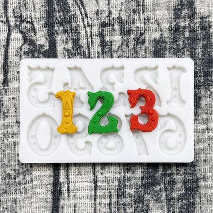 "0-9" Number Silicone Sugarcraft Mold Cupcake Chocolate Baking Mold Fondant Cake Decorating Tools