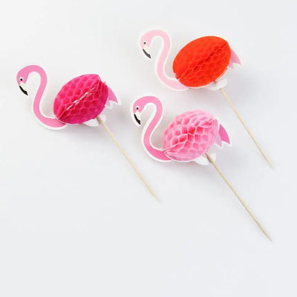 Flamingo Pineapple Sticks for Cocktail Fruit Decoration Beach Summer Holiday Party Hawaiian luau Flamingo Birthday Party Supply