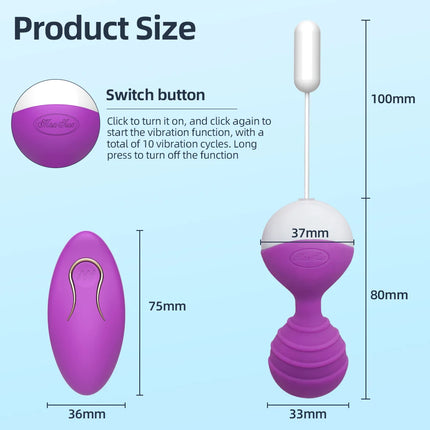 Wireless Remote Control Vaginal Ball Vibrator 10 Speeds Kegel Ball Vibrating Eggs G Spot Stimulator Vibrators Sex Toys for Women