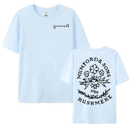 RUSHMERE Album 2025 Graphic T-shirt Folk Rock Band Mumford & Sons Printing Tshirts Cotton Men Women Summer T Shirts Hip Hop Tees