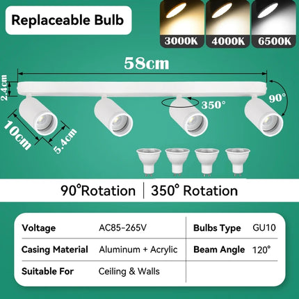 110v 220v LED Ceiling Light GU10 LED Track Spot Light for Chandelier Bedroom Corridor Ceiling Lamp  Replacement Bulb lighting