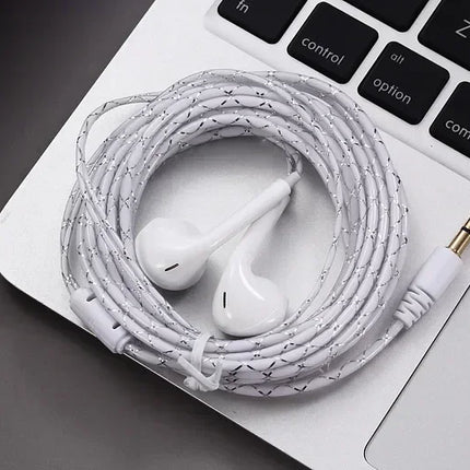 Wired Earphones 3 meters 3m 2m Long Line Jack 3.5mm Computer Headset Crystal Headphones 5 Generation Earplugs TV PC headsets