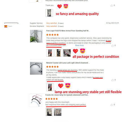 FOSOTO Overseas Warehouse LED Video Light Half-moon Fill Light Lash Nail Desktop Light For Beauty Eyelash Tattoo Makeup