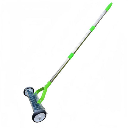 Manual Roller Weeder Grass Chopper Multi-functional Lawn Rake Leaf Rake Garden Soil Loosener With Wheels
