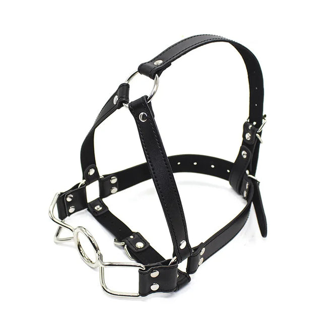Manyjoy Mouth Gag Head Harness Restraints Tools Spider Shape Metal O Ring Mouth Gag Bondage Erotic Sex Toys Adult Games BDSM