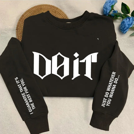 Do It Crewneck Sweatshirt Women Men Pink Kpop Fan Merch SKZ Sweatshirts Pullover Long Sleeve Hoodies Streewear Woman Clothing