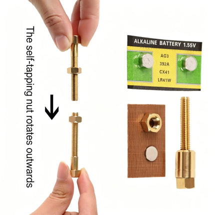 Magic Screw Nut Disengage Trick Toy Close Up Street Magic Prop Automatic Interactive Performance Toy for Magicians Party Family