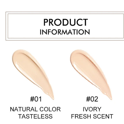 Natural Finish Liquid Foundation Full Coverage Makeup Base Oil Free BB Cream Long Lasting Face Concealer Cosmetics