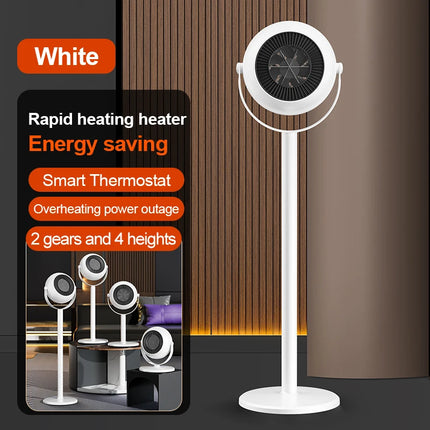 Winter Floor Mounted Warm Air Fan With Adjustable Telescopic Electric Heater For Home Bedroom Office Energy-Saving Small Sun