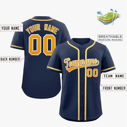 Personalize Men Women Youth Baseball Jersey Customize Button Down Sports Tee Laser Printed Sublimation Letter Number Big Size
