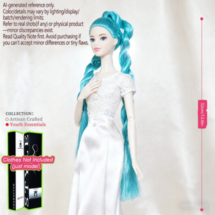 1/6 Scale 12-Joint Premium Figure, 12.6in BJD Doll Changeable Makeup (no clothing)
