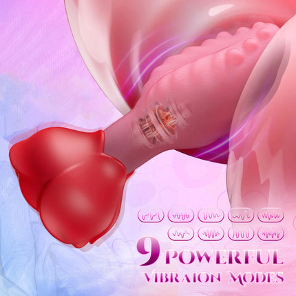 360 Rotation Anal Plug Vibrator Butt Plug with Remote Control Men Prostate Massager with Rose Base Adult Sex Toy for Women Men