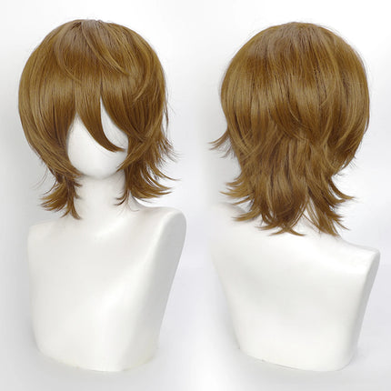 Cospaly Wigs Unisex Anime Wig 12cm/ 4.7 Inch Short Hair Wig Universal Costume Synthetic Wig with Bangs + Cap,for Party Festivals