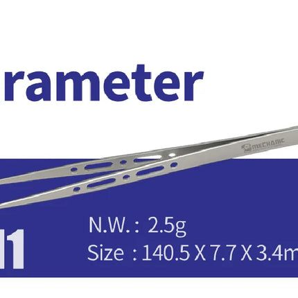 MECHANIC G-15 11 Fingerprint Flying Wire Anti-magnetic Tweezers Fine Clip Precision Components Mobile Phone Repair Hand Tools