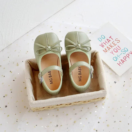 Fashion Mary Janes Shoes For Baby Butterfly Girls Flats Soft Singe Shoes For Kids Girls PU Leather Shoes