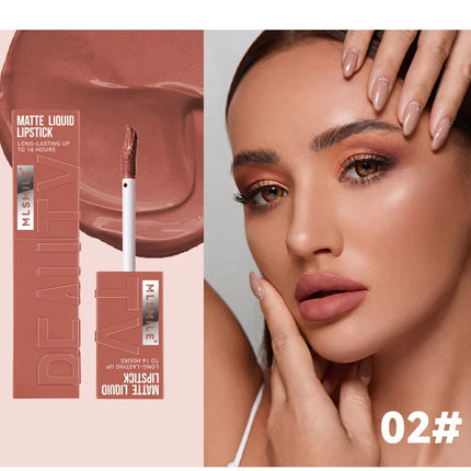 6 Colors Nude Matte Lip Gloss Waterproof Lasting Lipstick Not Fading Sexy Nude Red Pink Velvet Liquid Lipsticks Makeup Cosmetic
