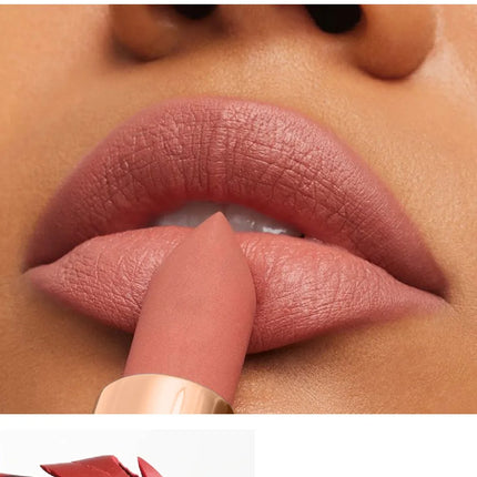 Matte Velvet Lipstick Ice Cream Long Lasting Waterproof Nourishing Moisturizing Highly Pigmented Satin Lip Gloss Non Stick Cup