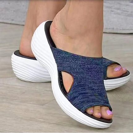 Women's Sandals Low Heels Sandals Shoes For Woman Summer Sandals Wedge Heel Slippers Summer Shoes Indoor Outdoor Sandalias Mujer