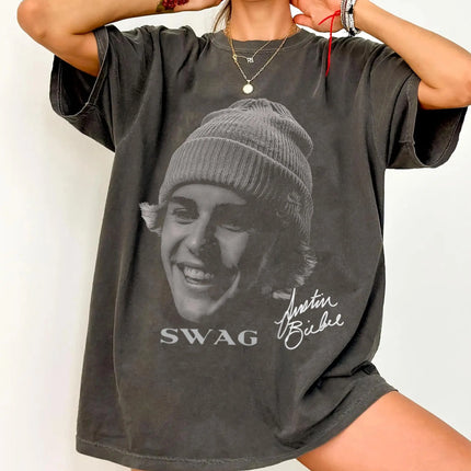 Justin Bieber's Surrounding T-shirts, Exclusive Edition for Album Release, Retro-style Fan T-shirts, Hailey Bieber T-shirts