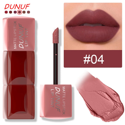Liquid Velvet Matte Lipstick Long-lasting Waterproof Lip Gloss Lip Glaze Non-Stick Cup Nude Red High Pigment Y2K Christmas Gift