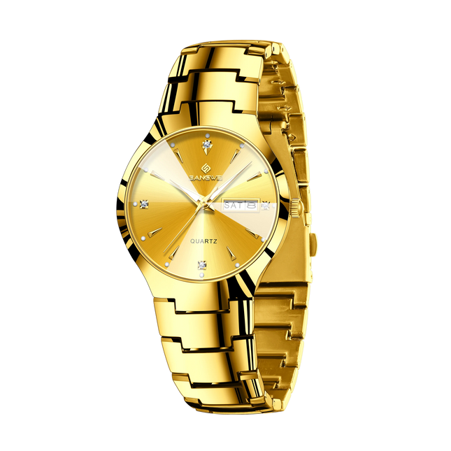 BANGWEI Luxury Business Men's Wristwatch Stainless Steel Waterproof Luminous Man Watch Date Week Fashion Quartz Watches For Men