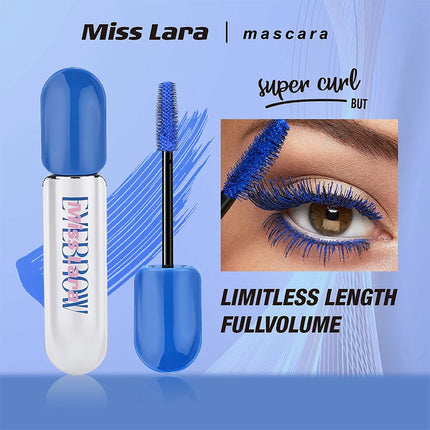 MISS LARA blue mascara, naturally curled, blue eyelashes, comfortable and natural, base mascara, enlarging eyes